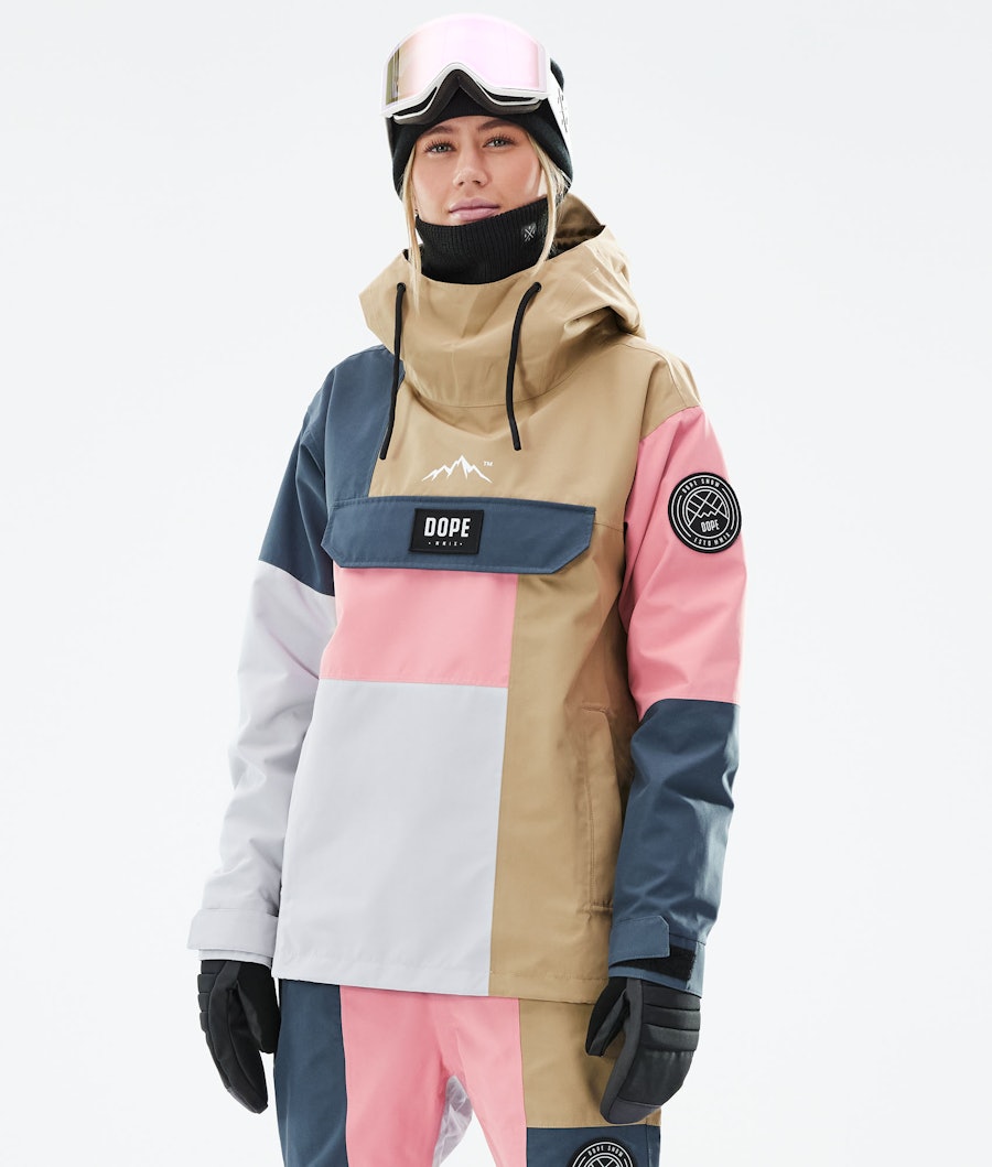 Dope Blizzard W Snowboard Jacket Patchwork Khaki