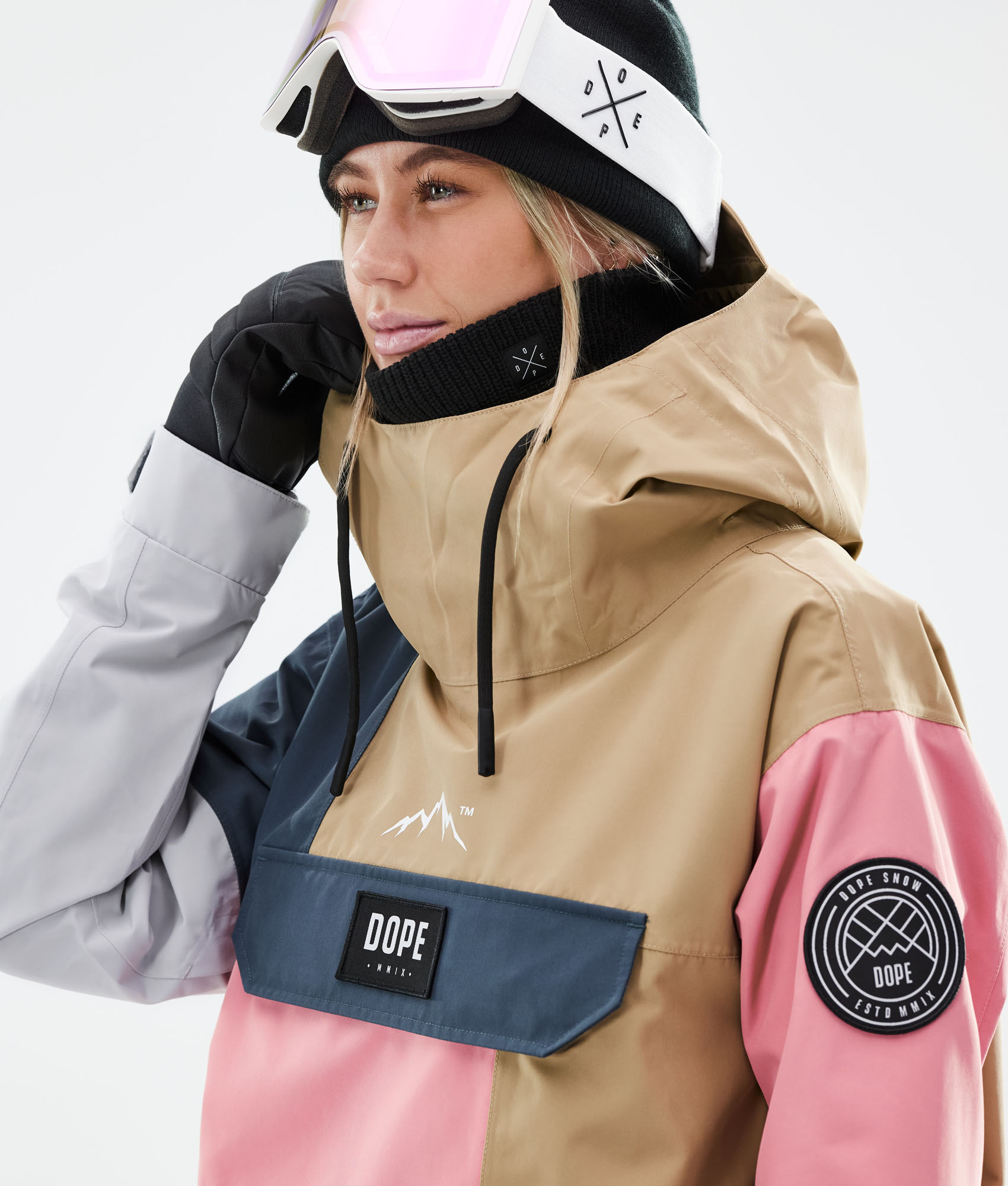 Dope Blizzard LE W Ski Jacket Women Limited Edition Patchwork Khaki