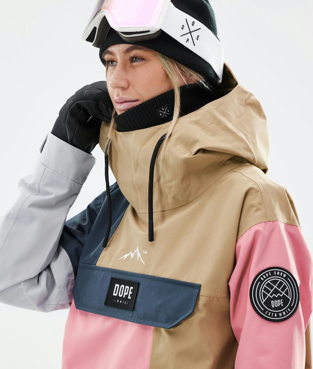 Dope Blizzard W Women's Snowboard Jacket Limited Edition Patchwork Khaki