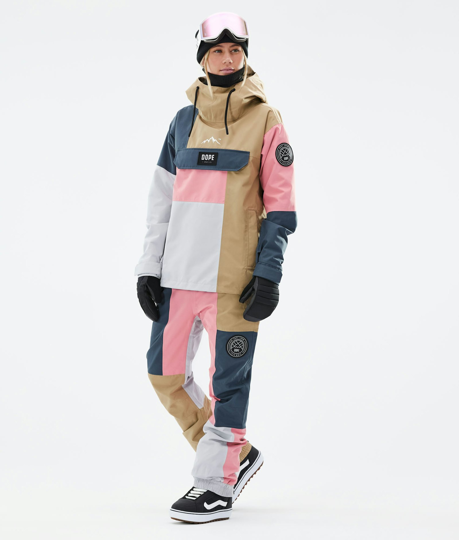 Dope Blizzard LE W Veste Snowboard Femme Limited Edition Patchwork Khaki