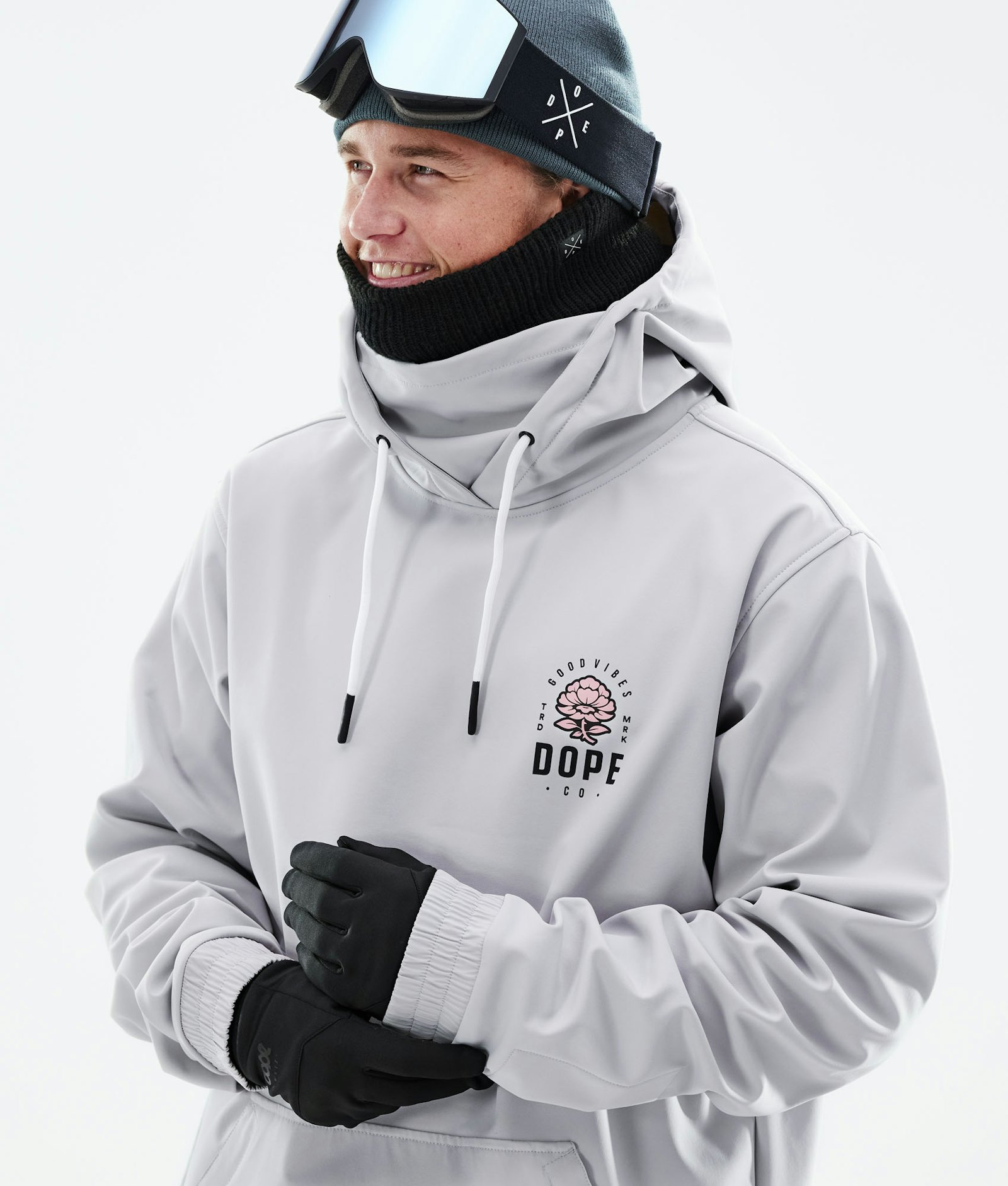 Dope Yeti 2021 Snowboard Jacket Men Rose Light Grey