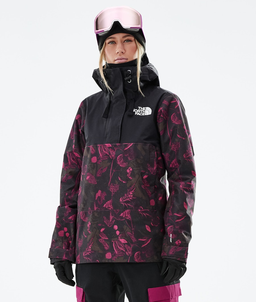 The North Face Tanager Snowboard Jacket Roxbury Pink Halftone Floral Print