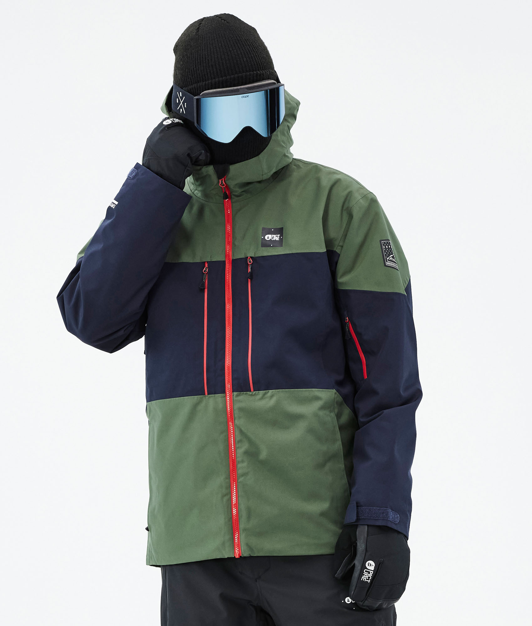 picture organic seasons navy & green 10k snowboard jacket