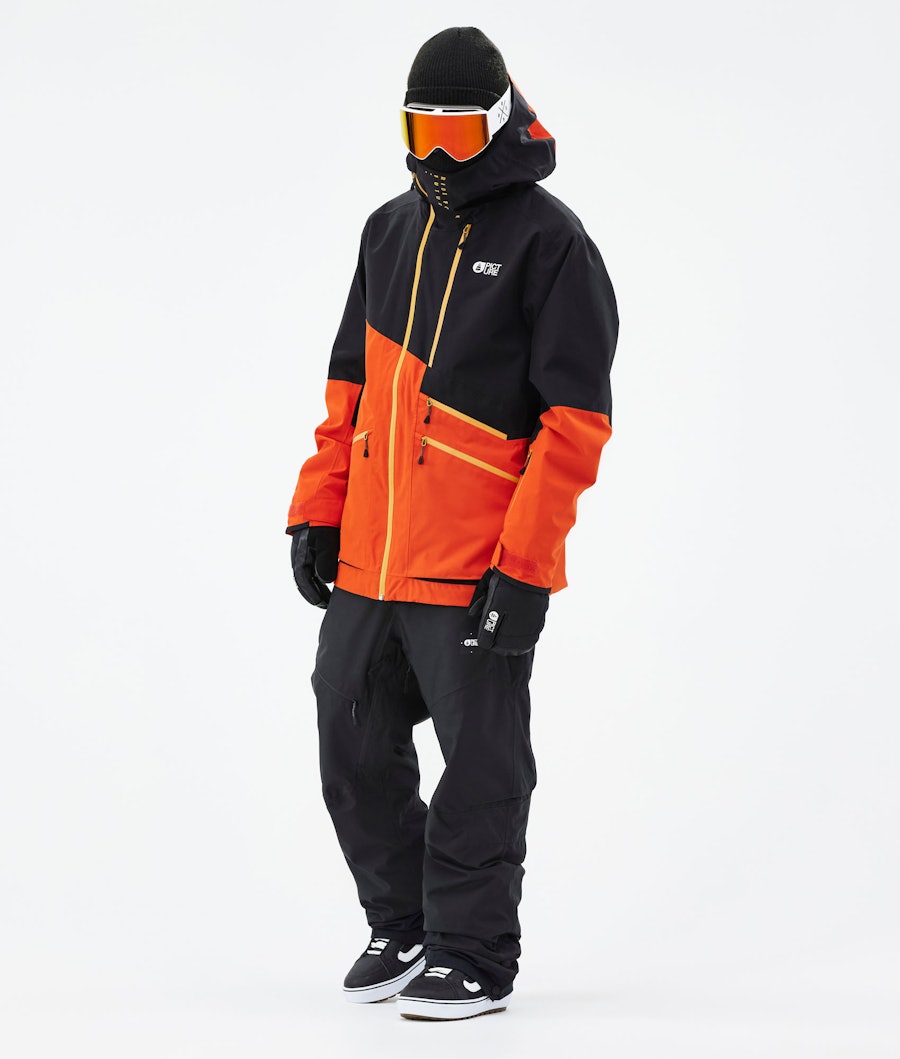 Picture Alpin Veste Snowboard Homme Black/Pumpkin Red
