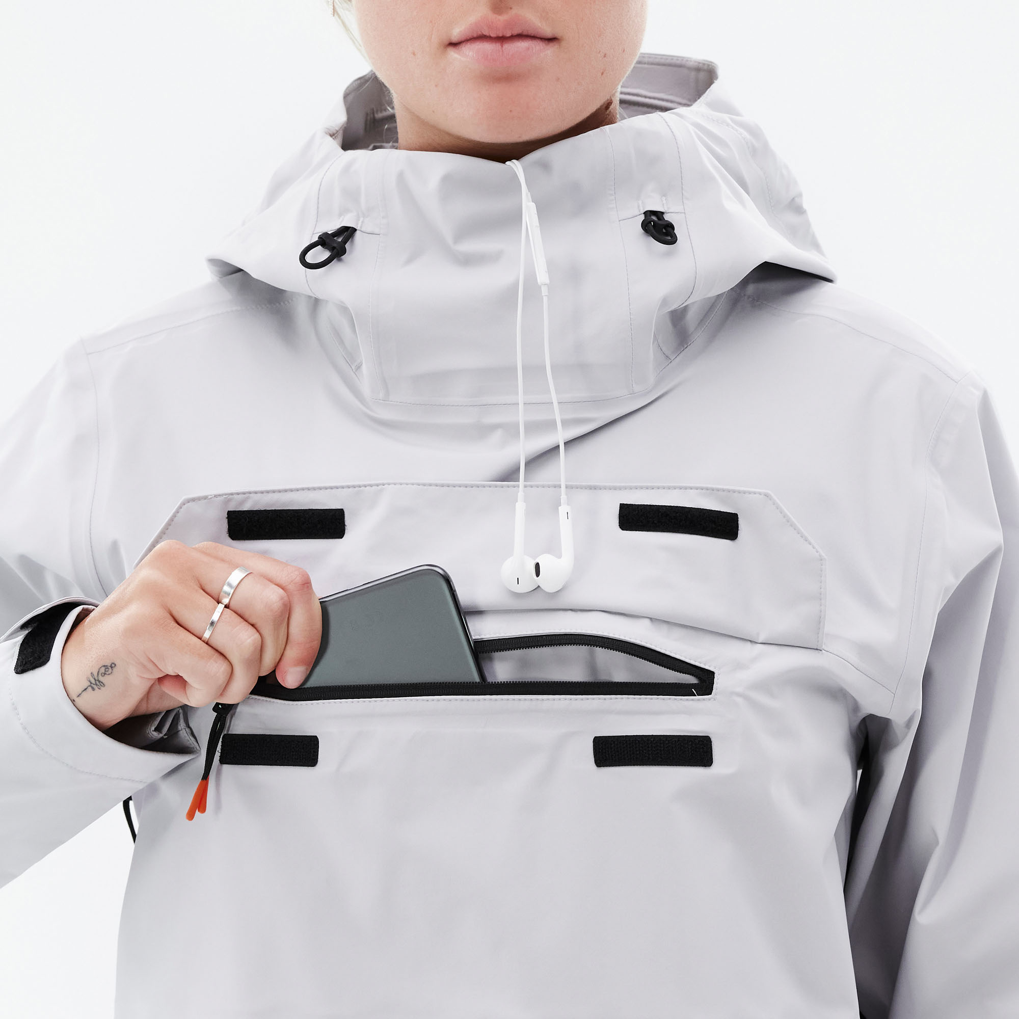 Dope Downpour W Rain Jacket Women Light Grey | Ridestore UK