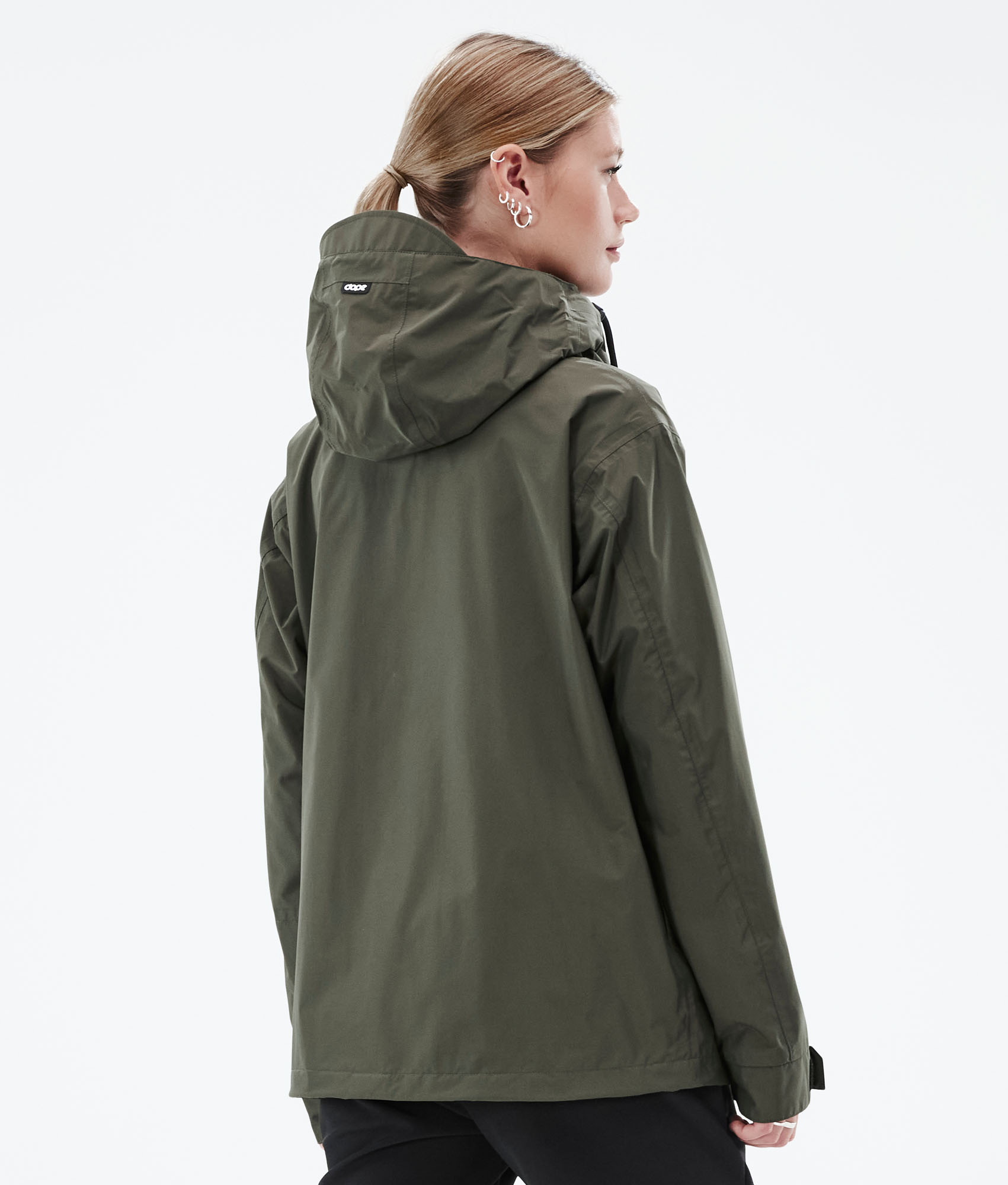 Olive green waterproof sales jacket