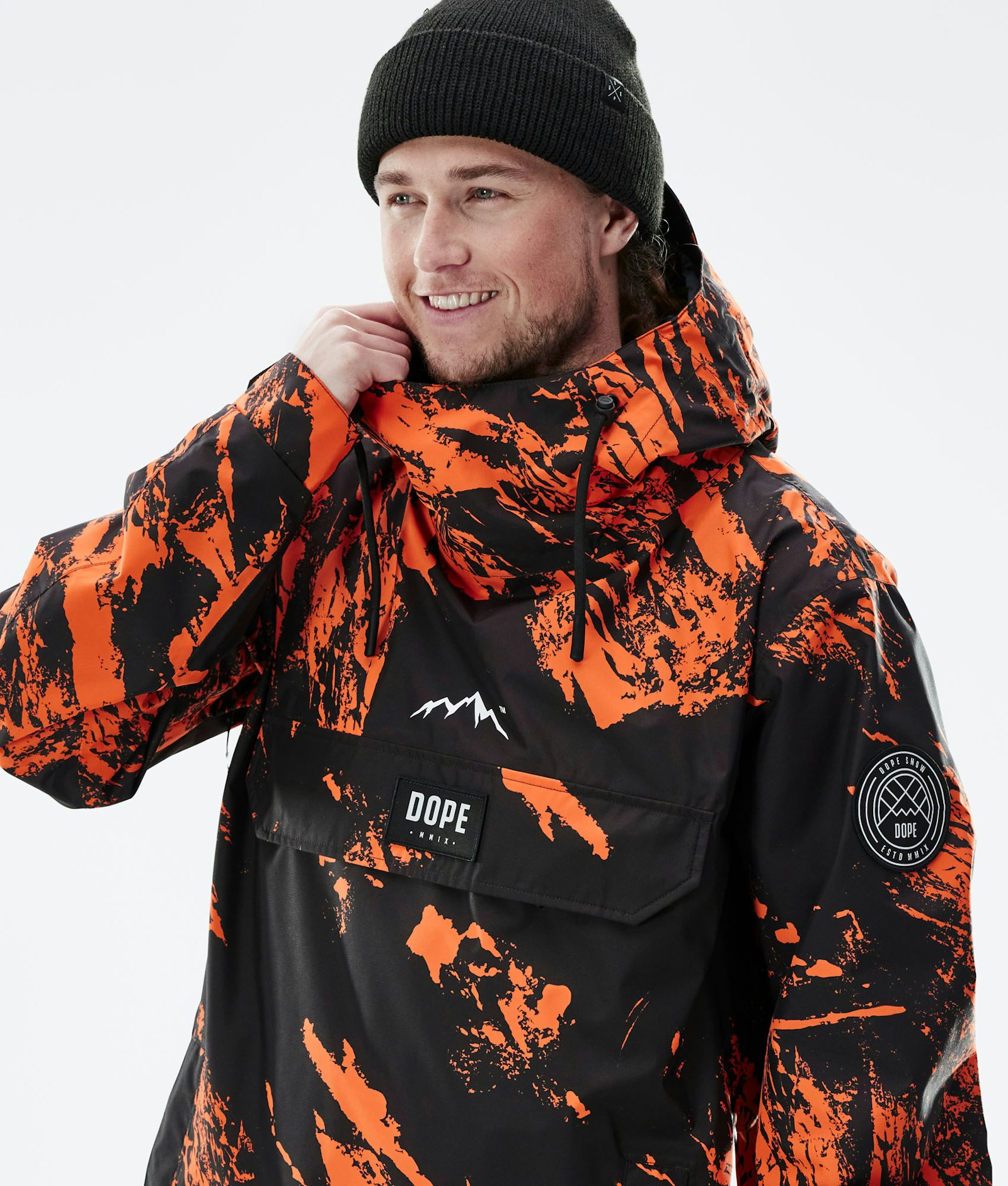 Blizzard Light Outdoor Jacket Men Paint Orange Renewed