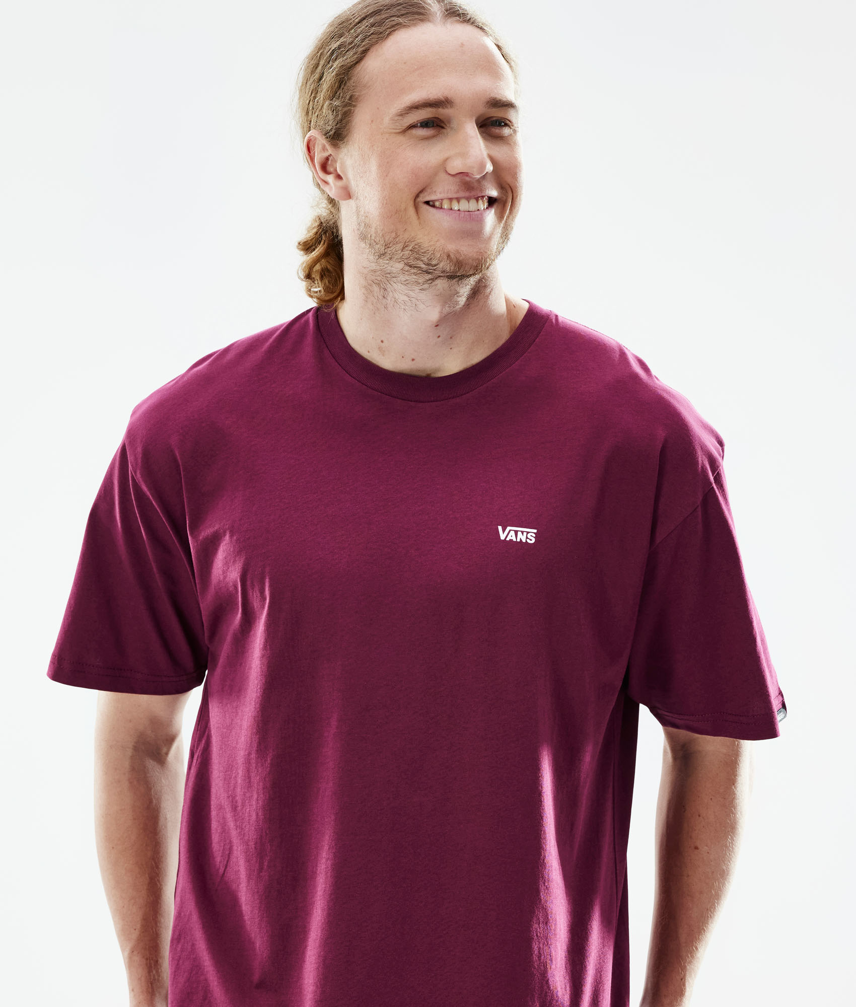 Vans Left Chest Logo T-shirt Burgundy 