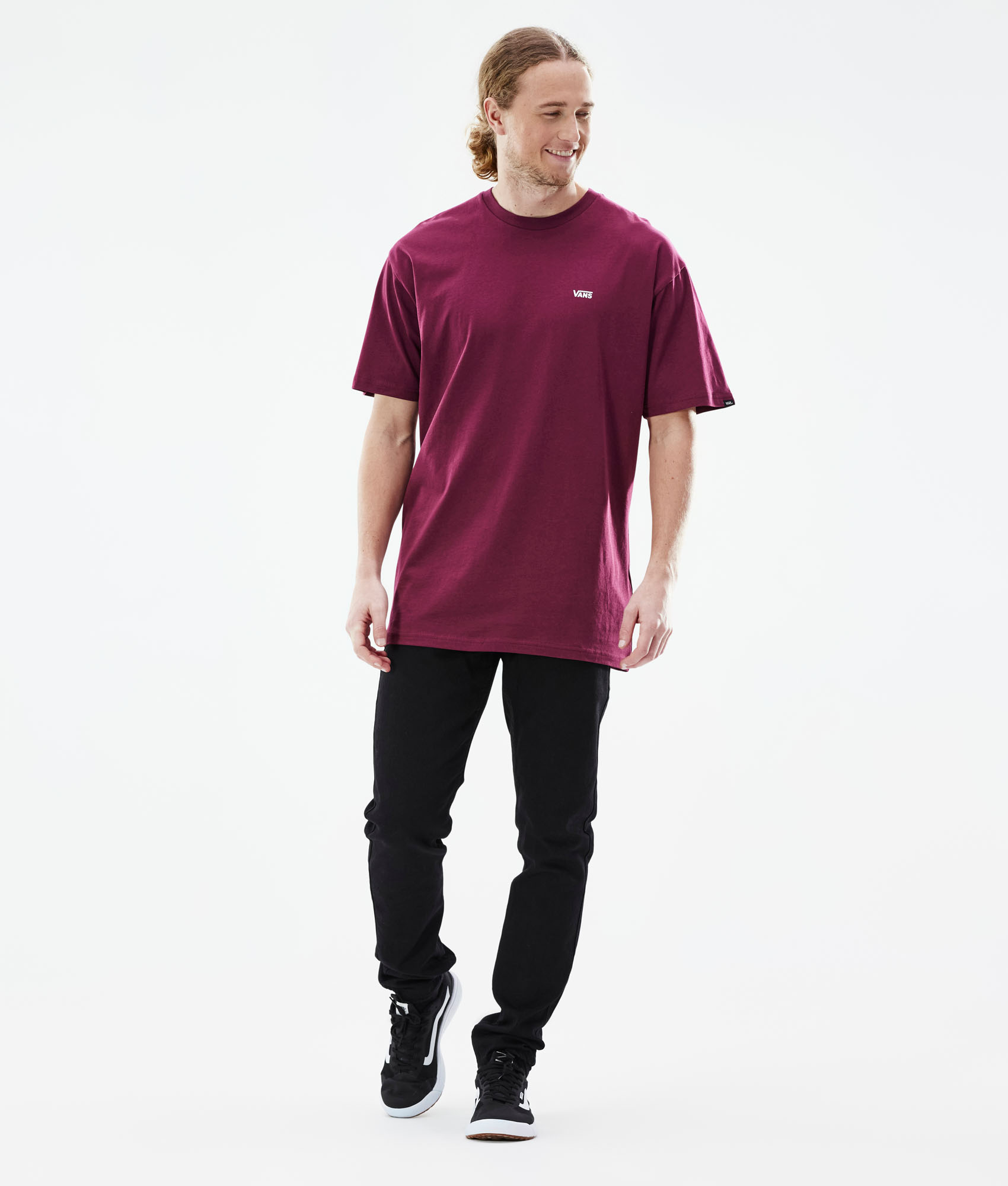 vans burgundy t shirt