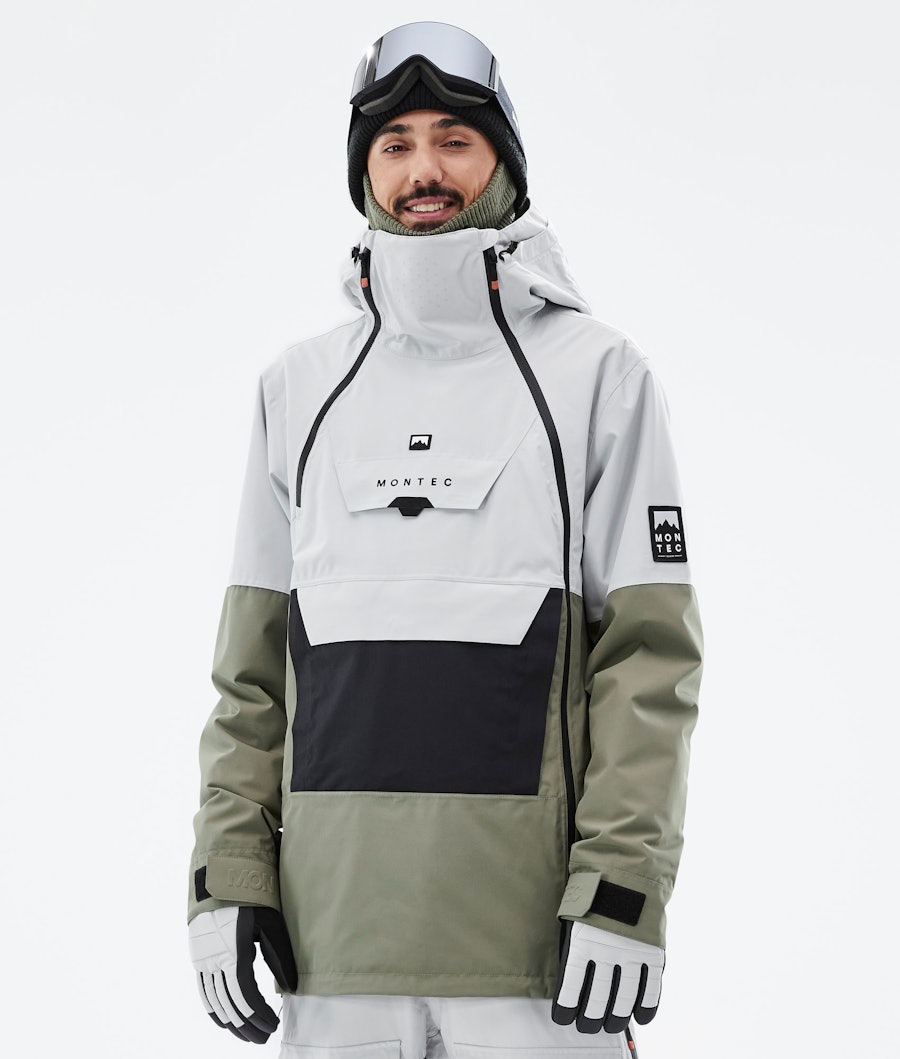 Doom Ski Jacket Men Light Grey/Black/Greenish