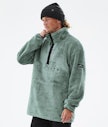 Pile 2022 Fleece Sweater Men Faded Green