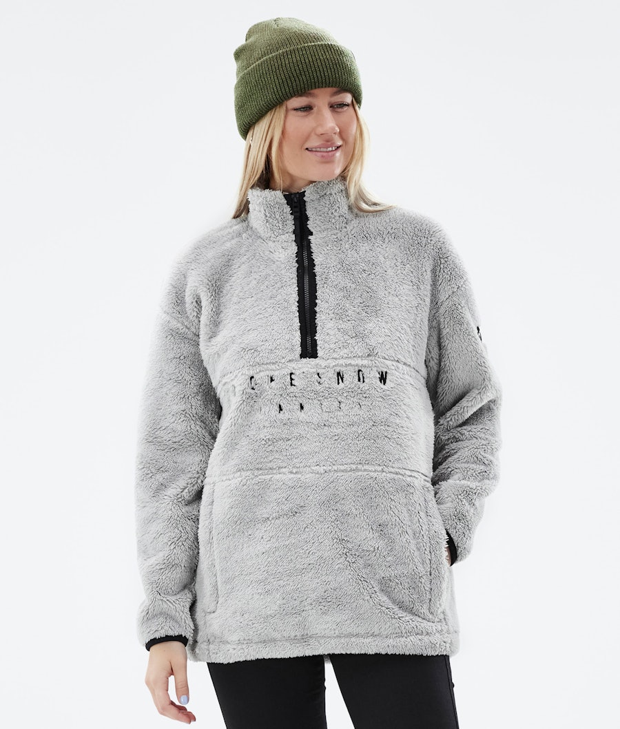 Pile W Fleece Sweater Women Light Grey