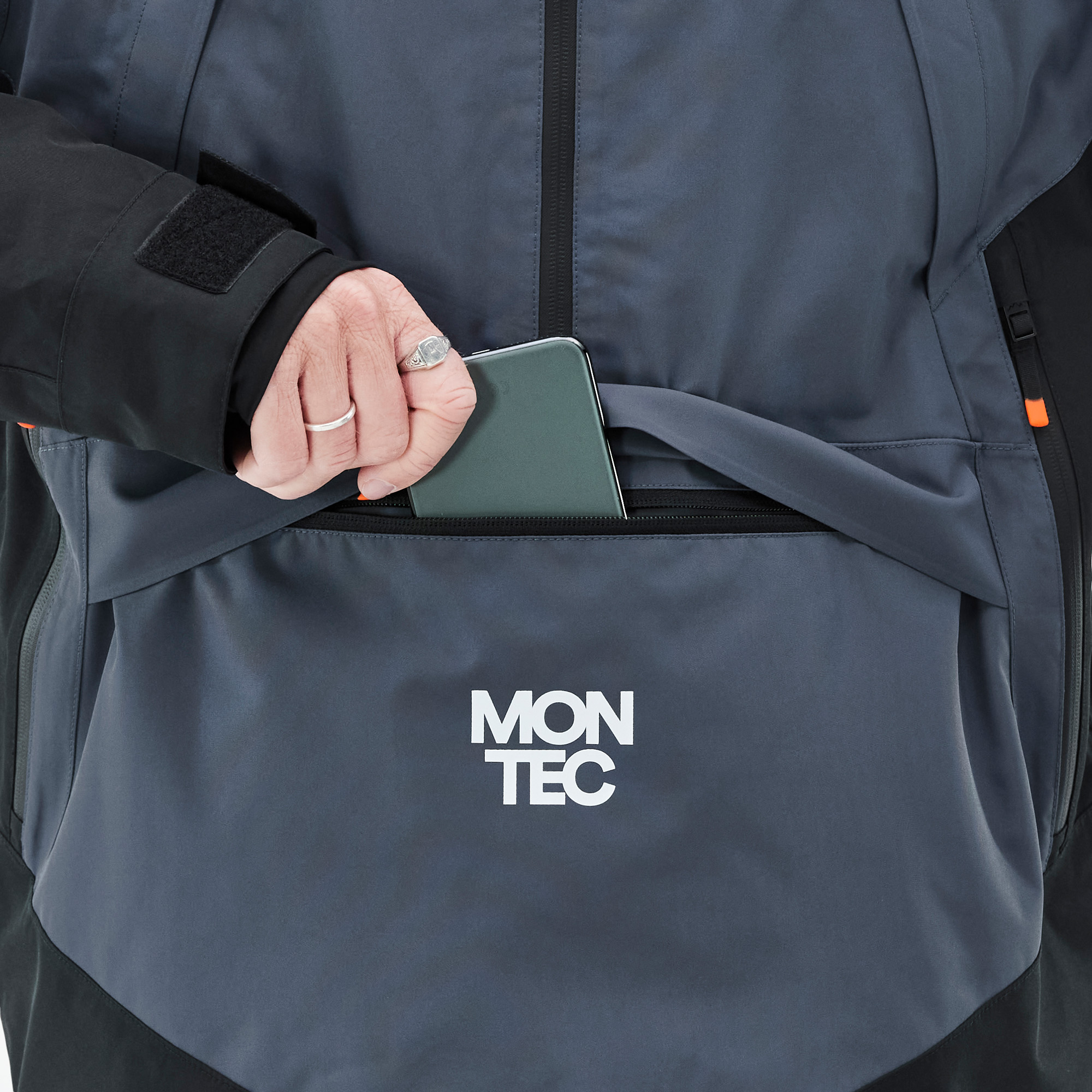 Montec Apex Ski Jacket Men Metal Blue/Black/Sand | Montecwear.com