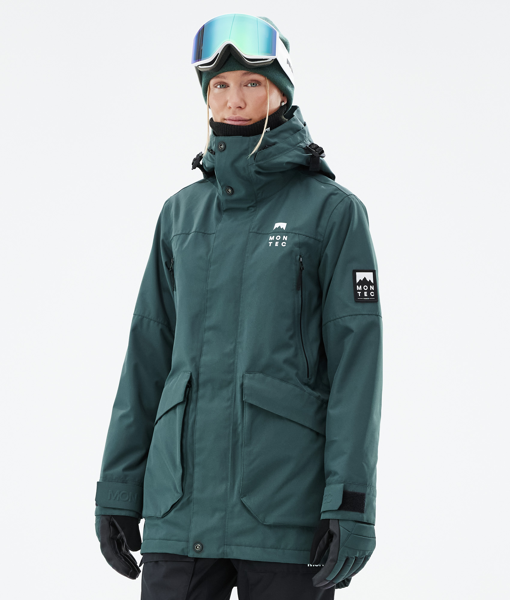 dark green womens ski jacket