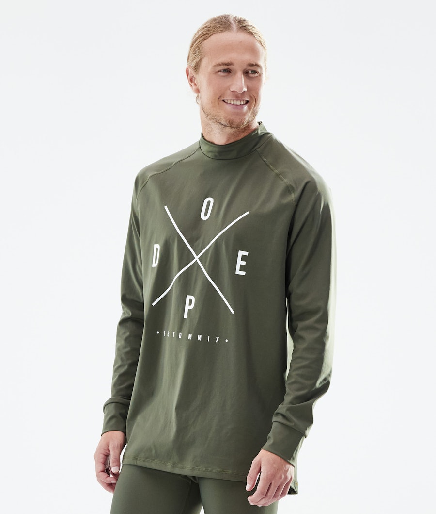 Snuggle Tee-shirt thermique Homme Olive Green