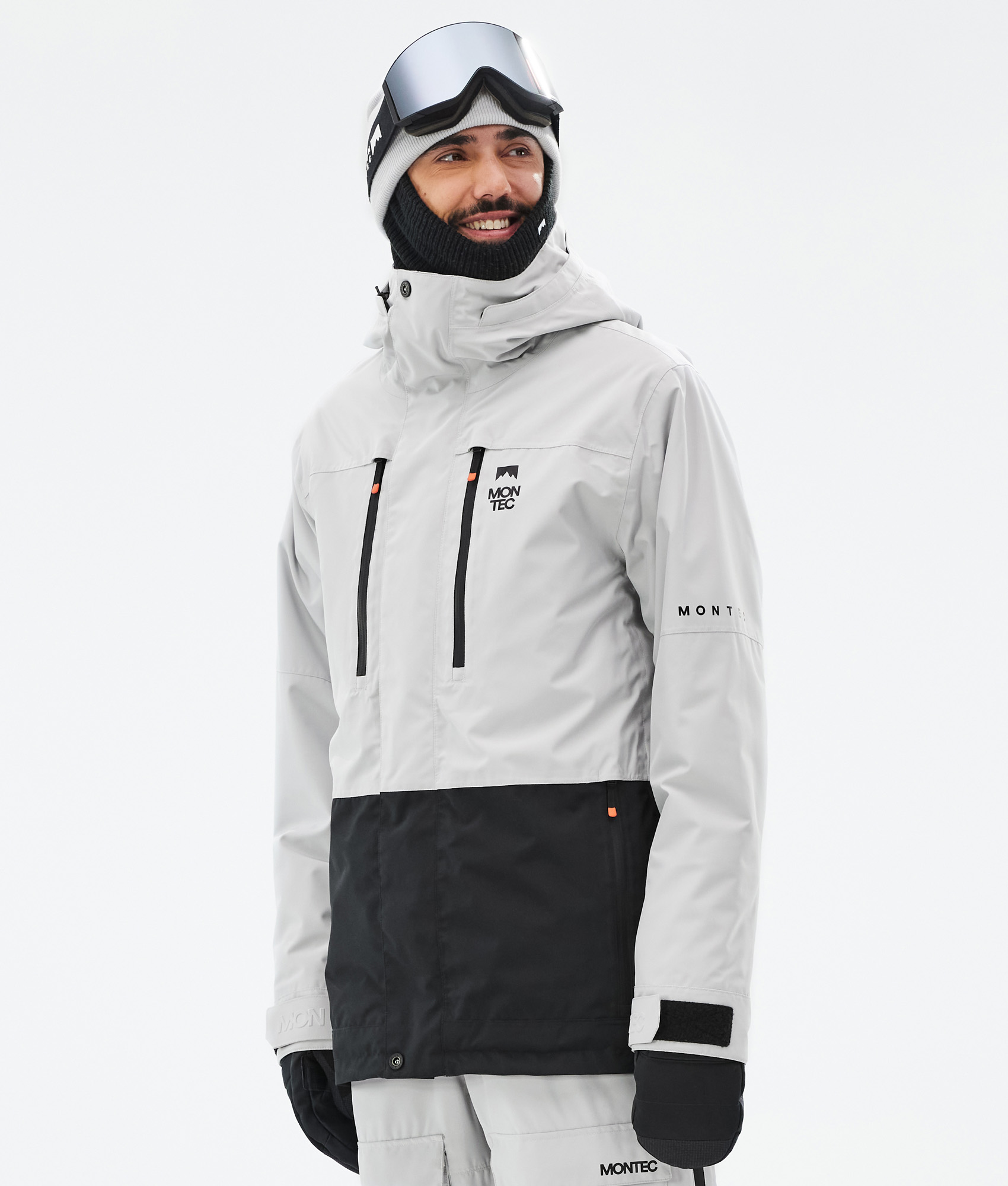 Montec Fawk スノーボードジャケット メンズ Light Grey/Black