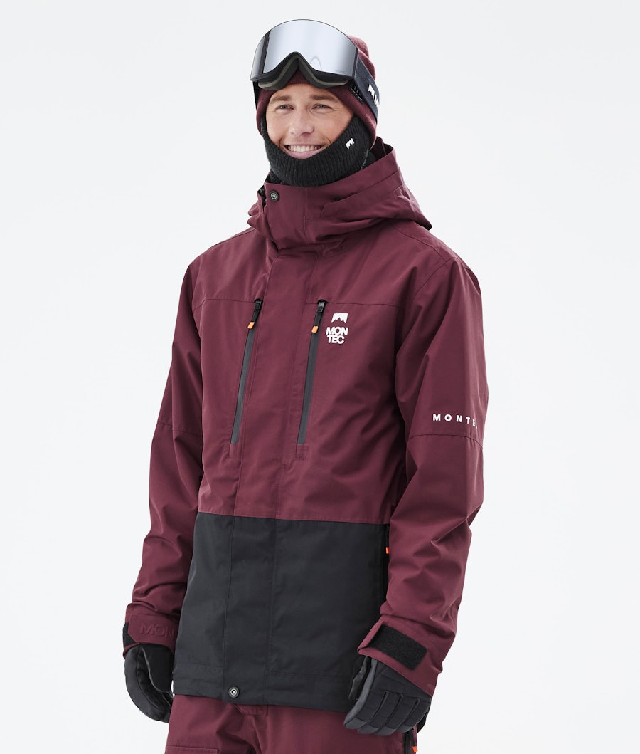 Fawk Ski Jacket Men Burgundy/Black