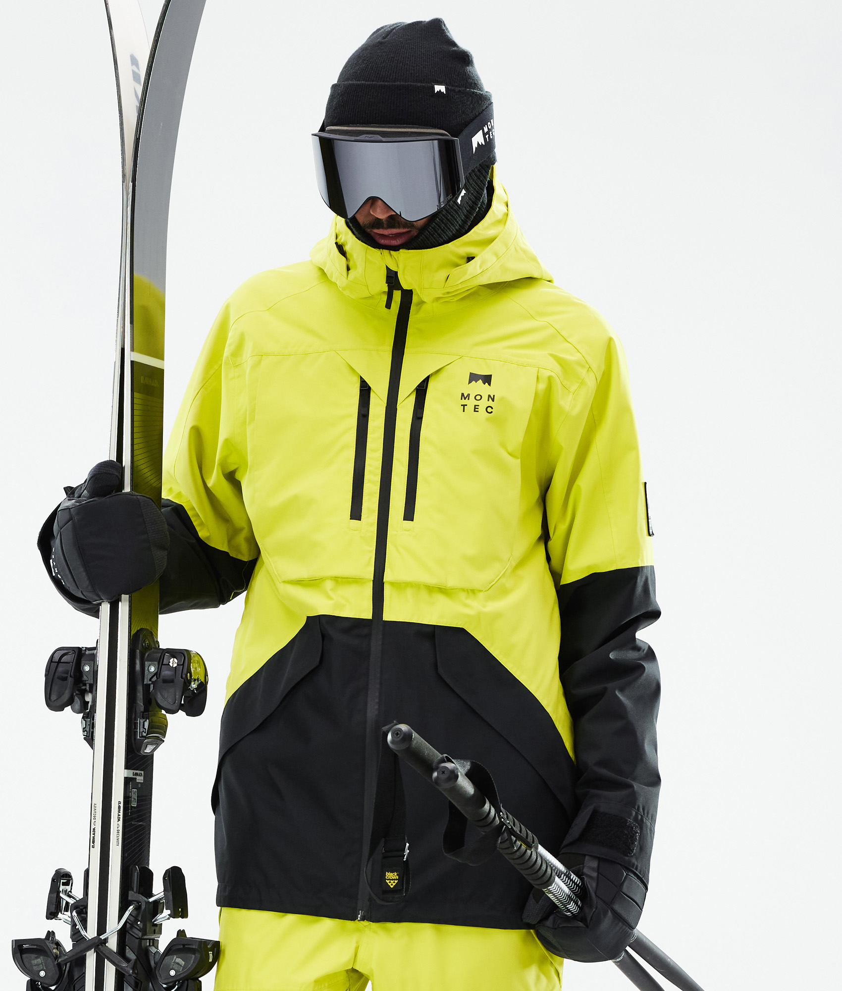 Montec Arch Ski Jacket Men Bright Yellow/Black | Montecwear.com