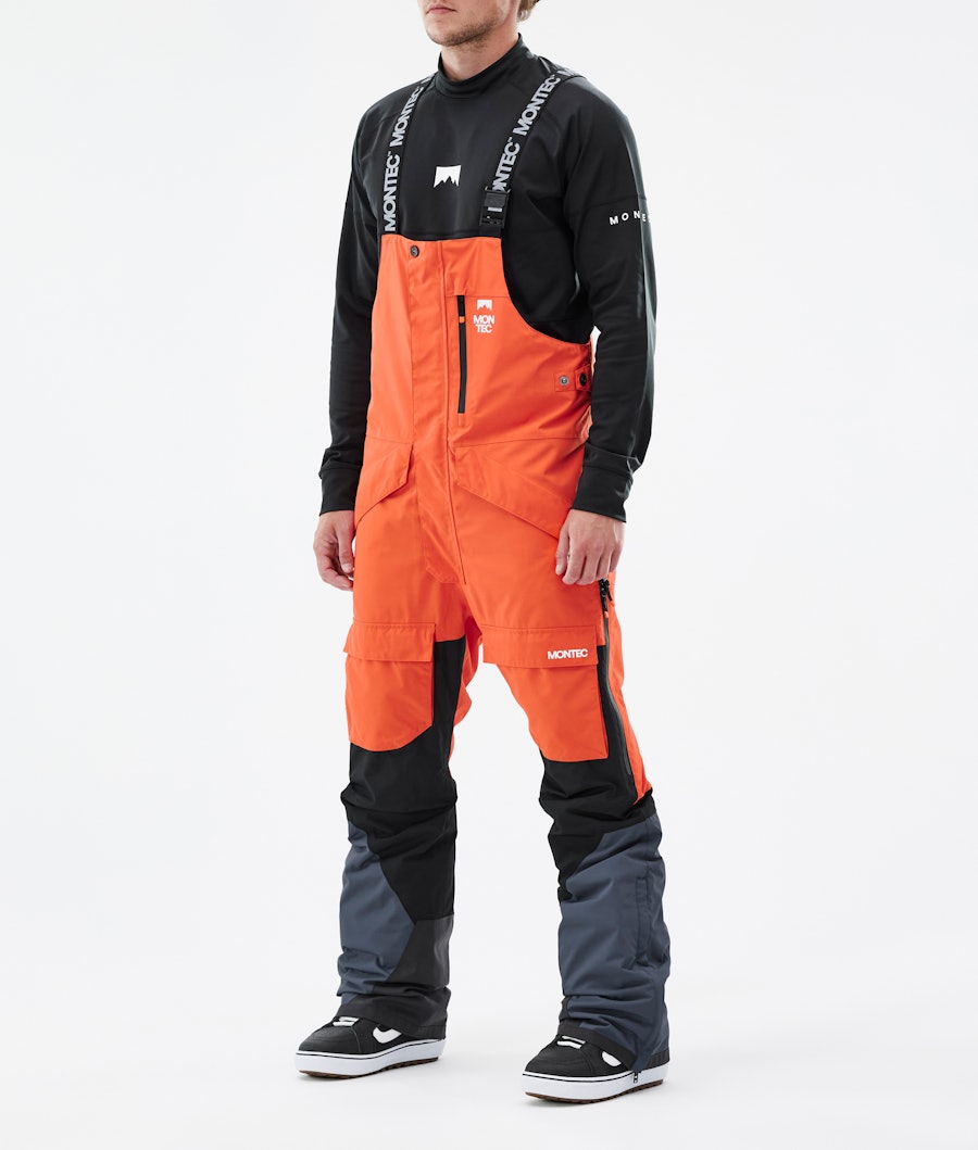 Fawk Pantalon de Snowboard Homme Orange/Black/Metal Blue