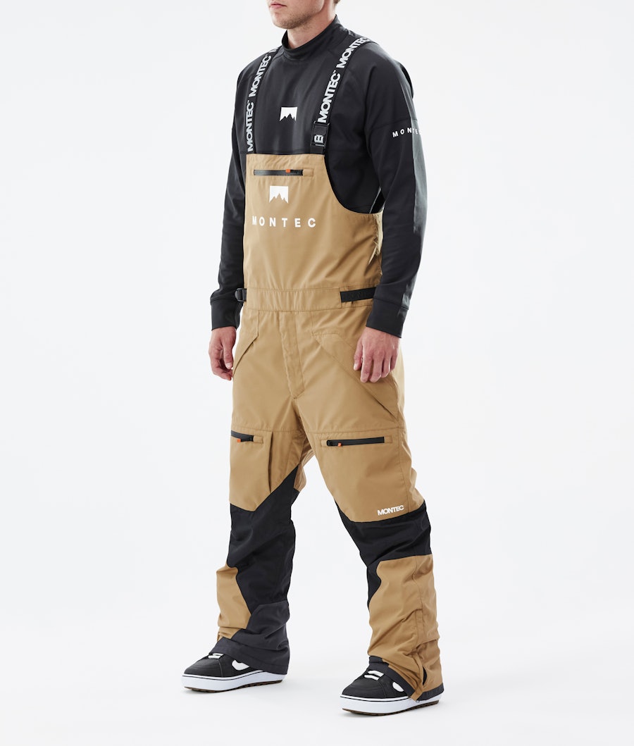 Montec Fawk Pantalones Snowboard Black/Gold - Negro | Montecwear.com