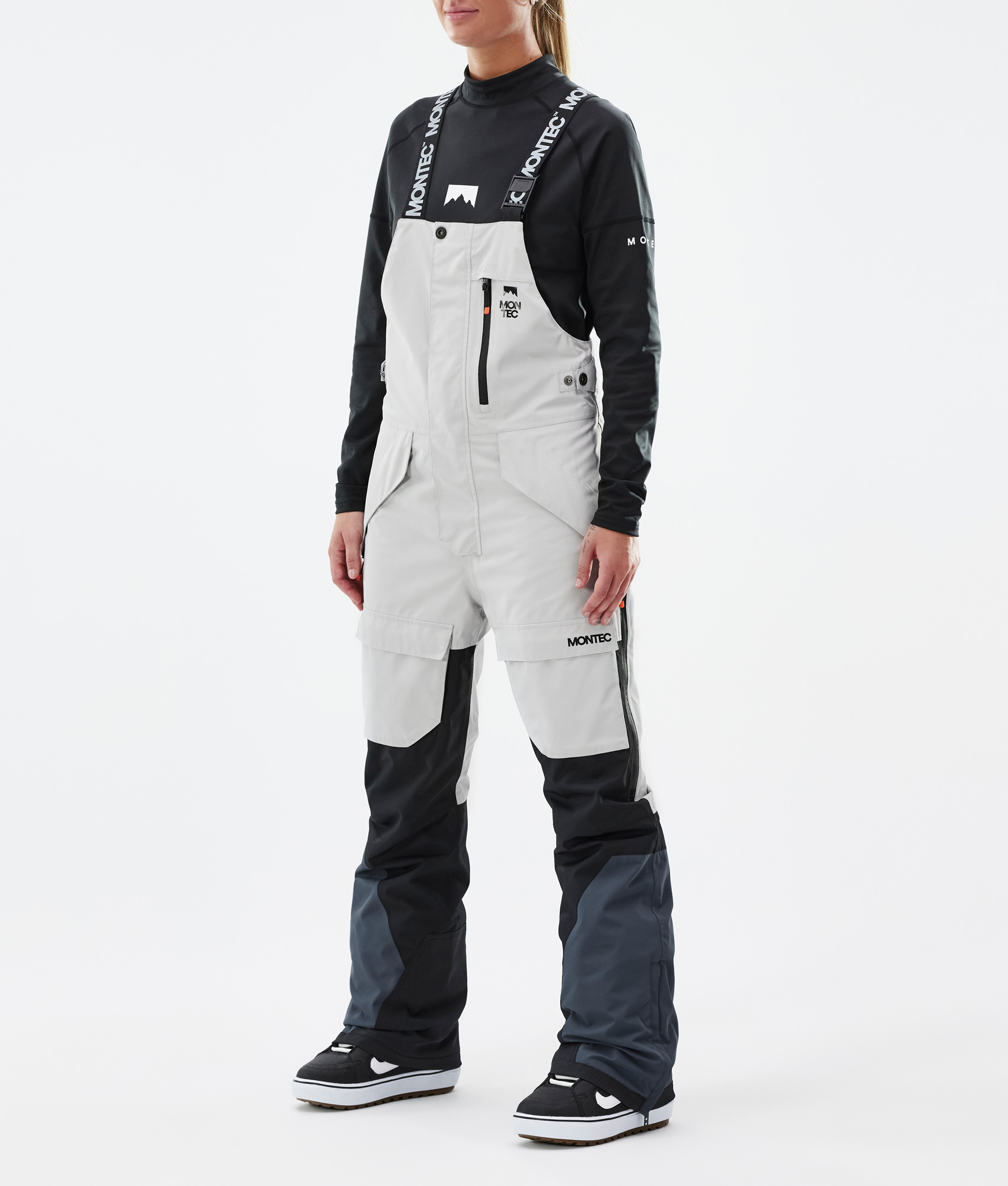 Montec Fawk W Snowboard Pants Women Light Grey/Black/Metal 