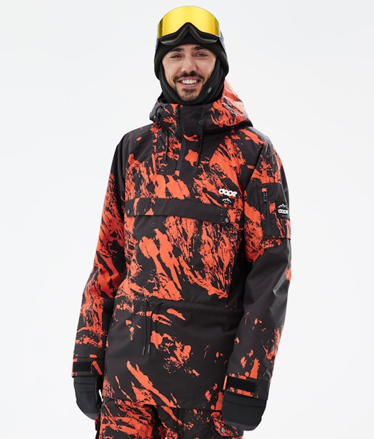 Annok Snowboardjacke Herren Paint Orange