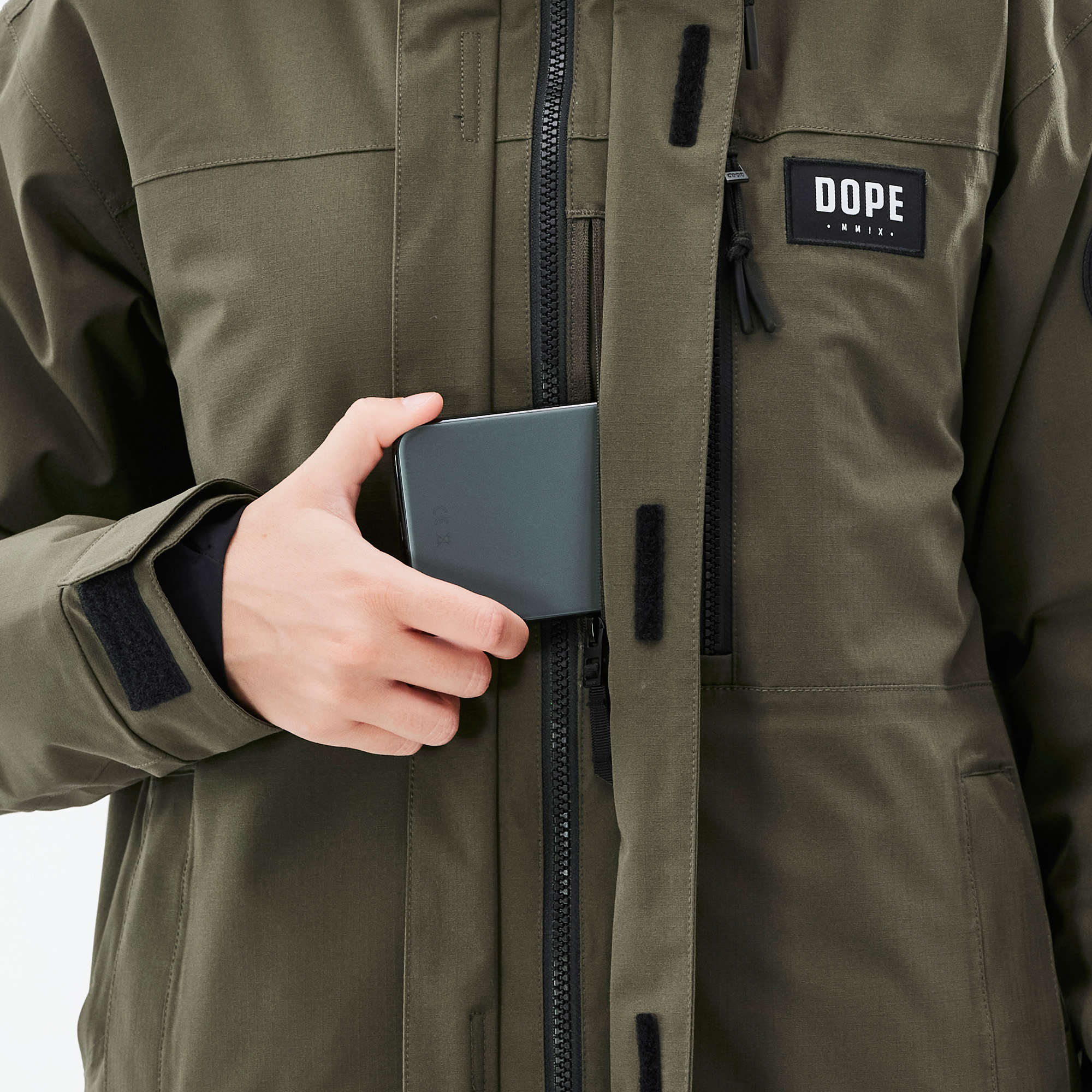 Dope Blizzard W Full Zip Snowboard Jacket Women Olive Green