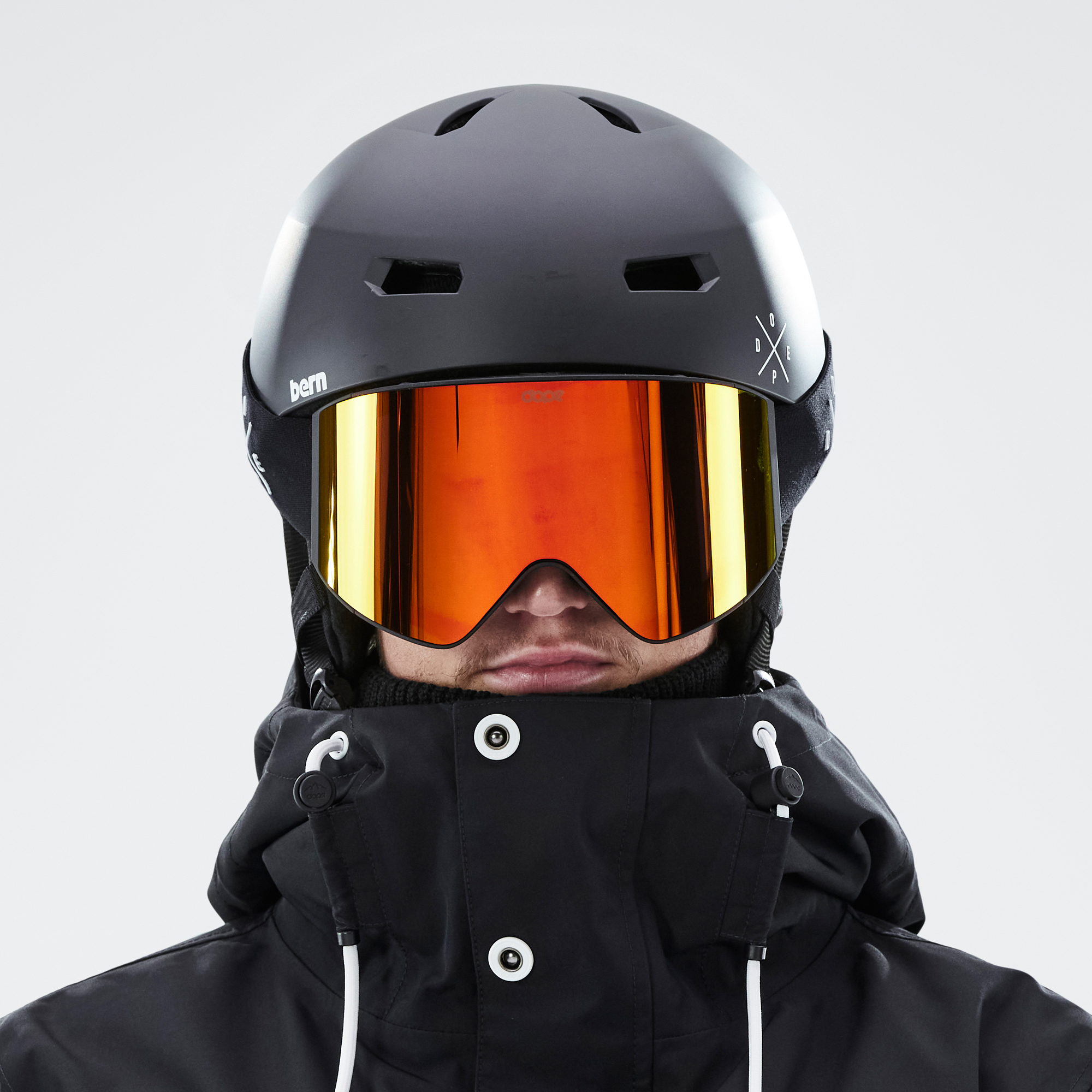 Dope Sight Gafas de esquí Hombre Black W/Black Red Mirror - Negro