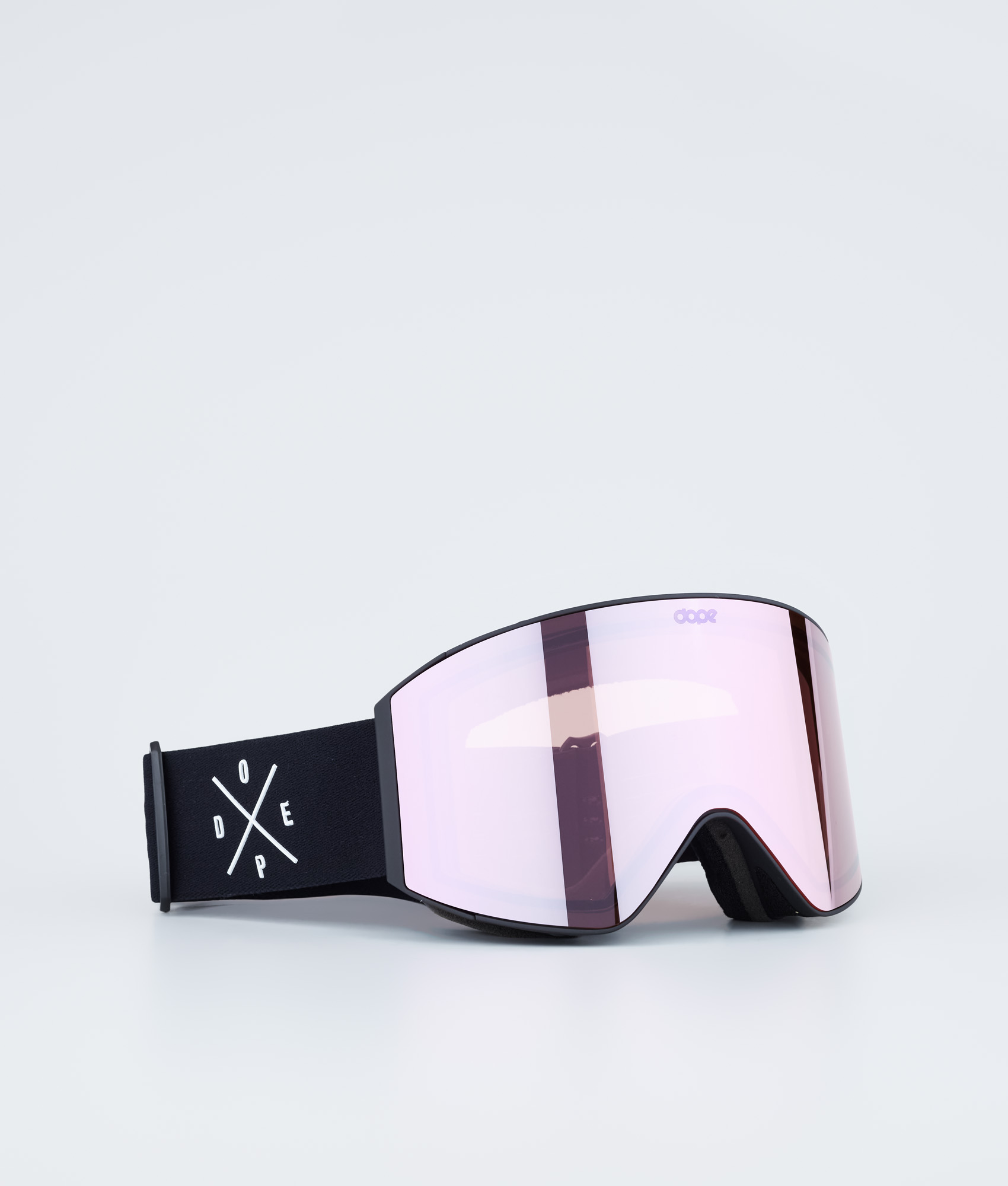 Dope Sight Ski Goggles Men Black W/Black Pink Mirror