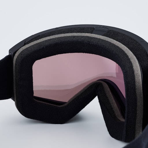 Dope Sight Masque de ski Homme Black W/Black Silver Mirror - Noir
