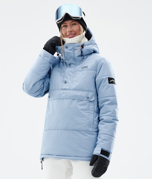 Puffer W Veste Snowboard Femme Light Blue