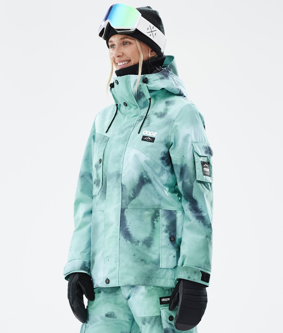 Dope Blizzard W Full Zip Snowboard Jacket Women Faded Green | Dopesnow UK
