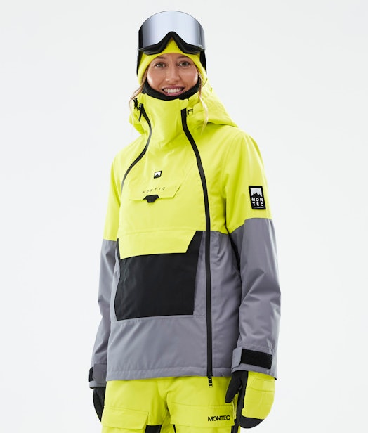 Doom W Snowboard Jacket Women Bright Yellow/Black/Light Pearl