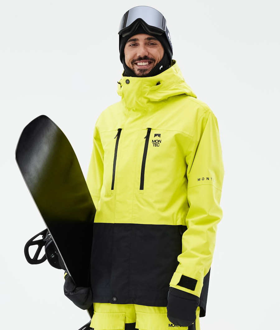 Fawk Snowboard Jacket Men Bright Yellow/Black