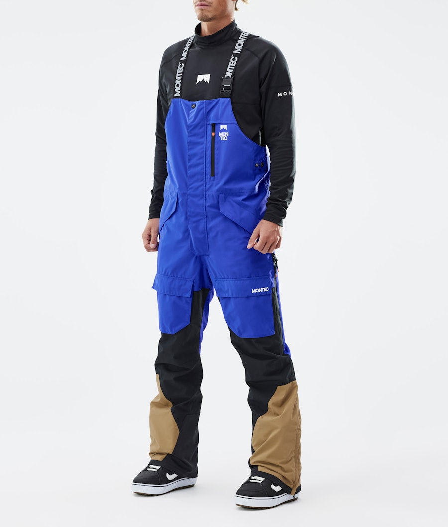 Fawk Snowboard Pants Men Cobalt Blue/Black/Gold