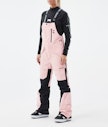 Fawk W Snowboard Broek Dames Soft Pink/ Black