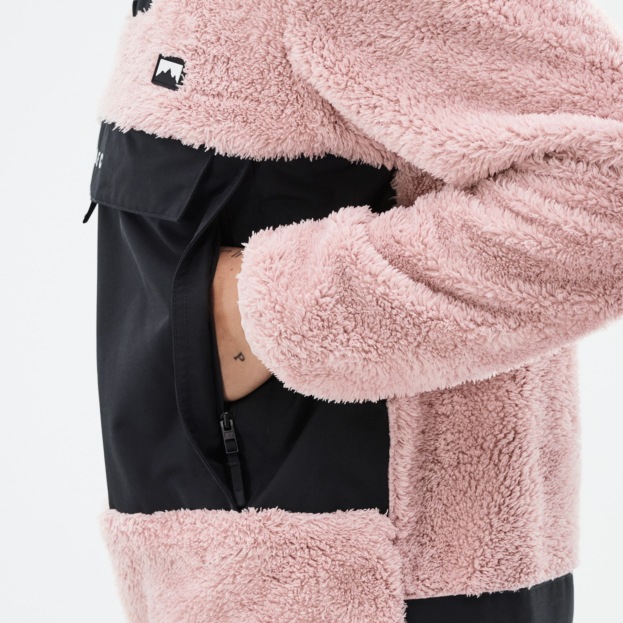 Montec Lima W フリースパーカー レディース Soft Pink/Black - ピンク