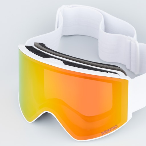 Montec Scope 2021 Masque de ski Homme White/Ruby Red Mirror - Blanc