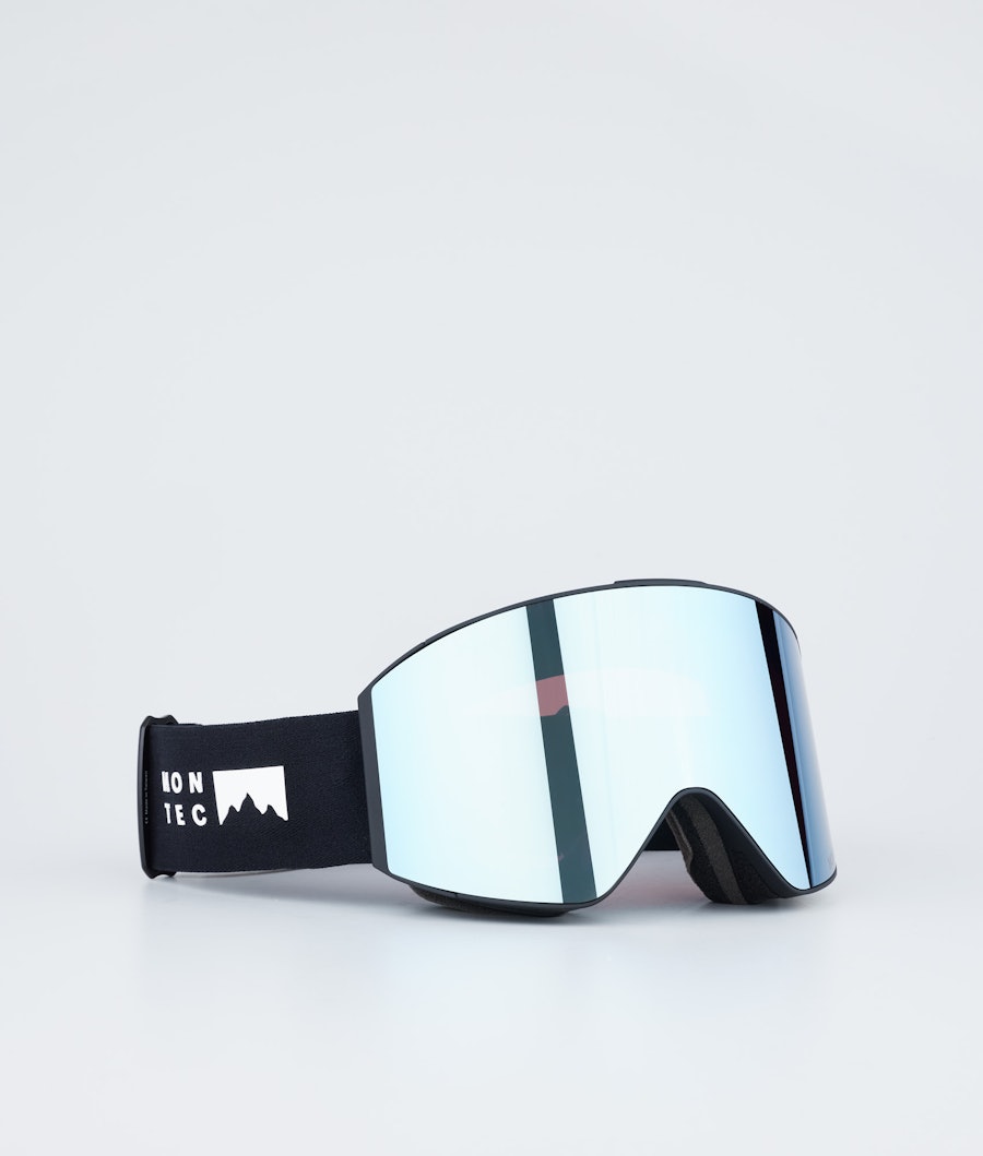 Scope Ski Goggles Black W/Black Moon Blue Mirror