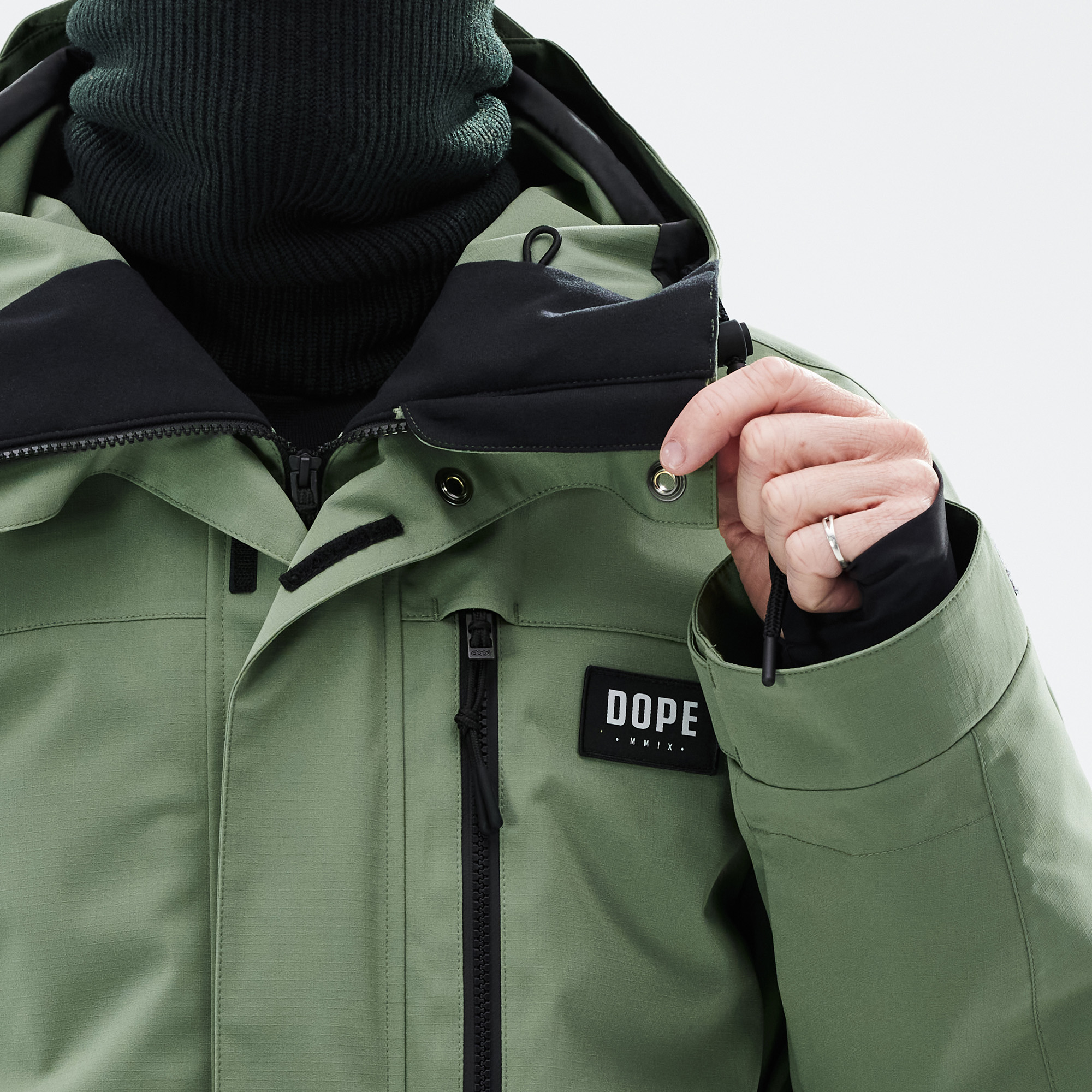 Dope Blizzard Full Zip 24 Snowboard Jacket Men Moss Green