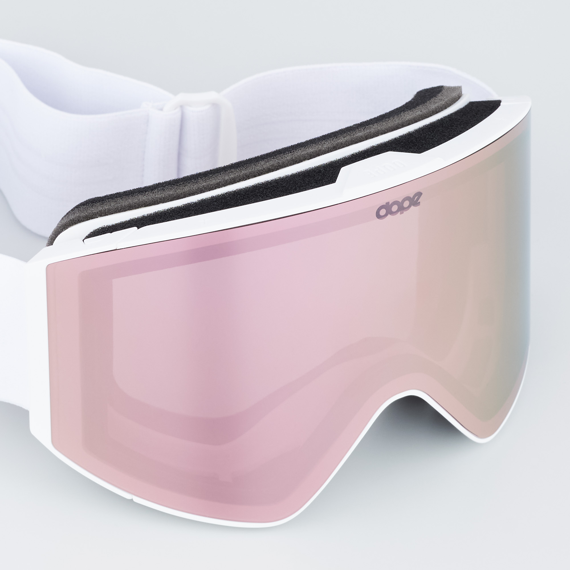 Dope Sight Ski Goggles White/Champagne Mirror | Dopesnow.com