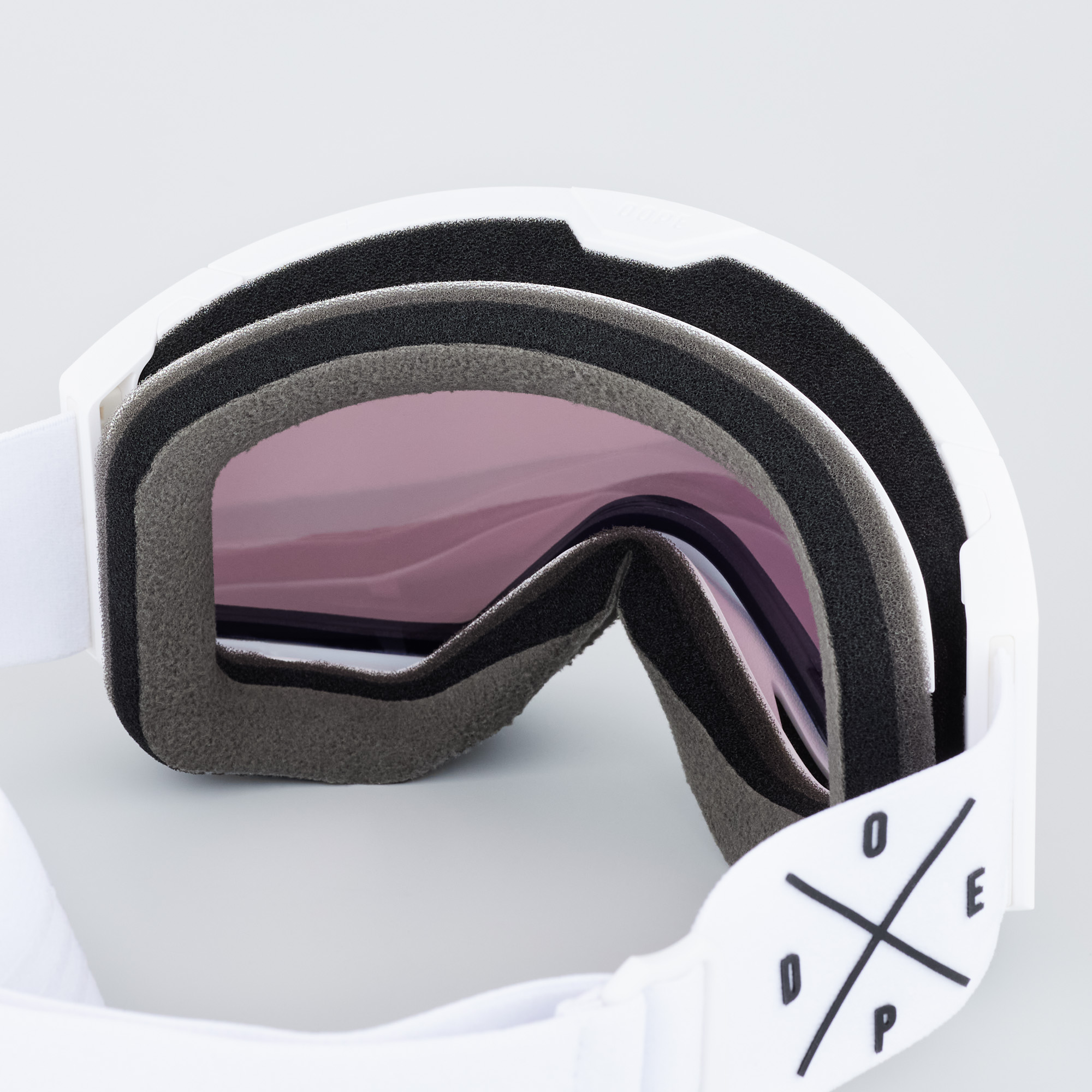 Dope Sight Ski Goggles White/Champagne Mirror | Dopesnow.com