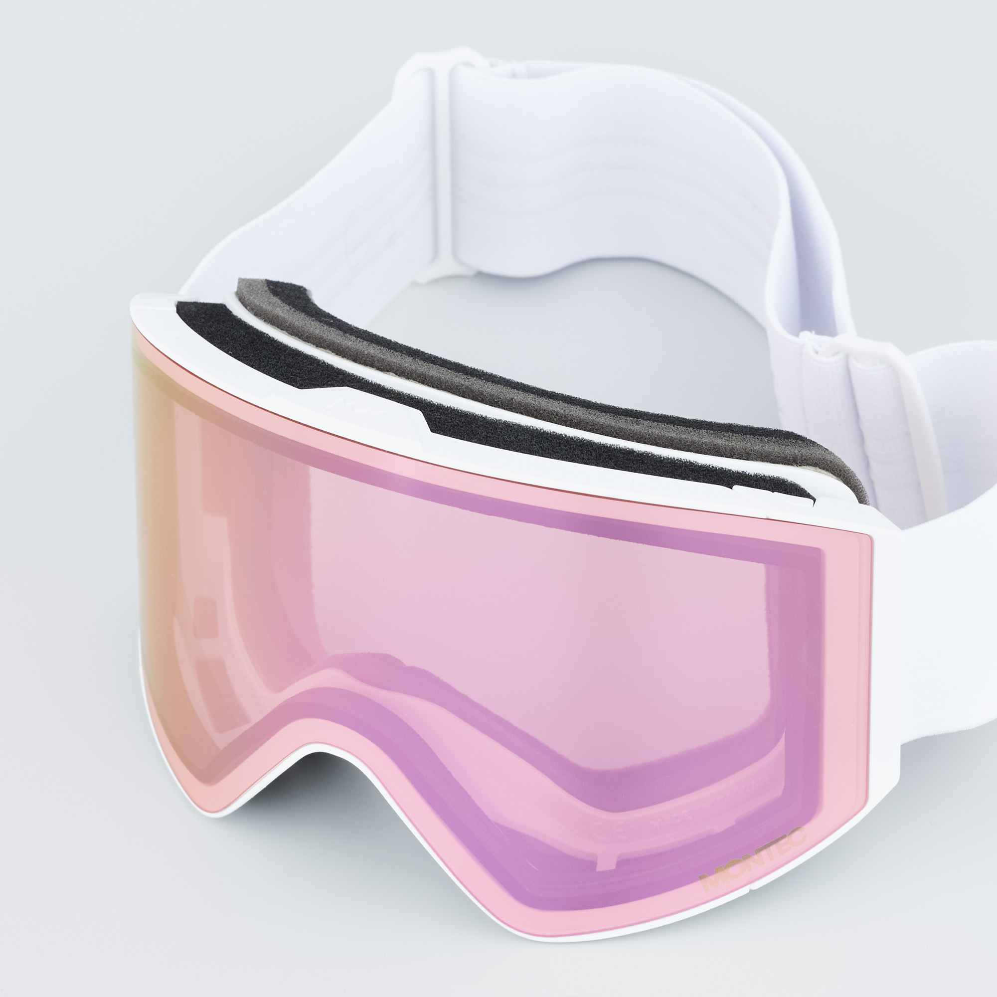 Montec Scope Ski Goggles White/Pink Sapphire Mirror | Ridestore.com