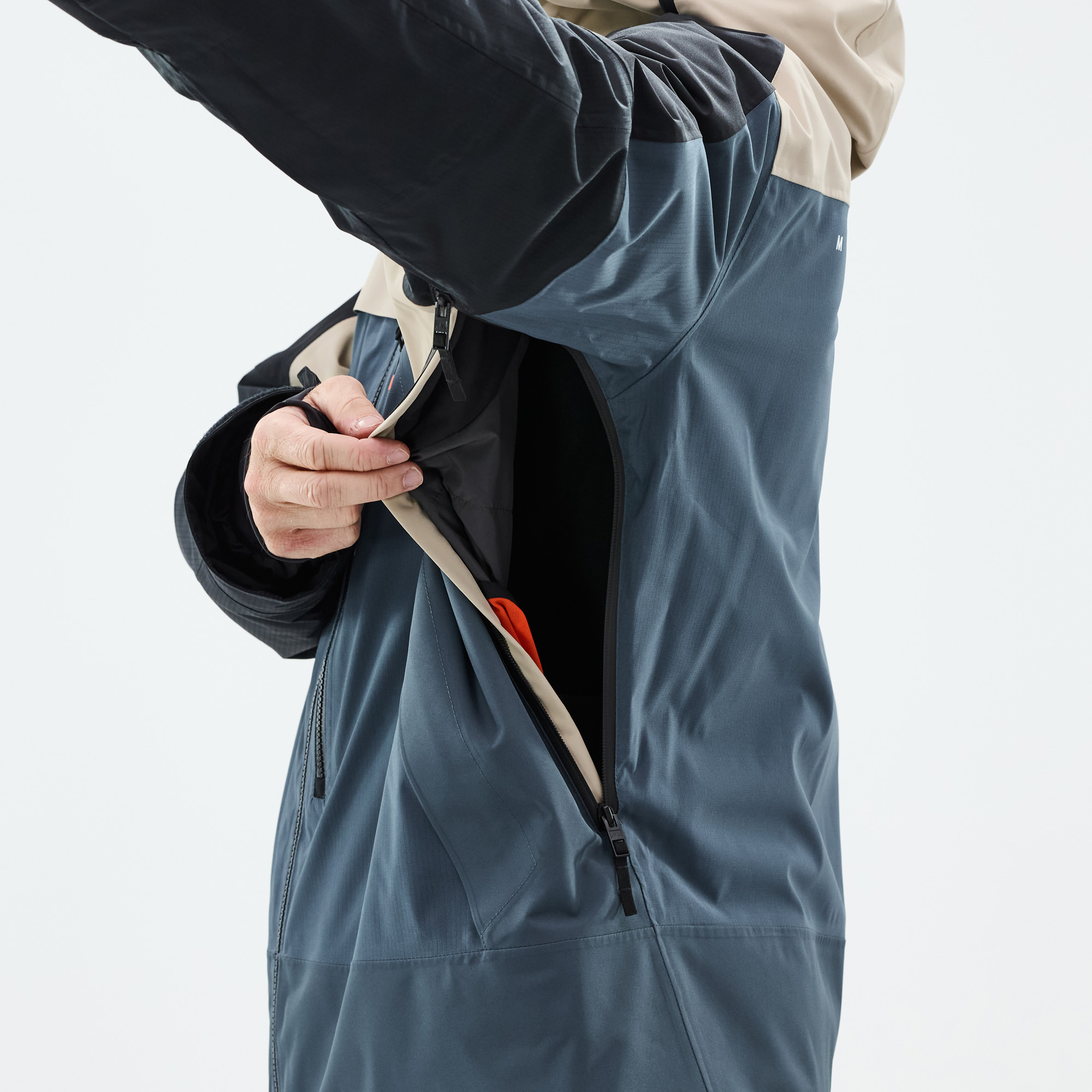 Montec Oracle Ski Jacket Men Sand/Black/Metal Blue | Montecwear.com