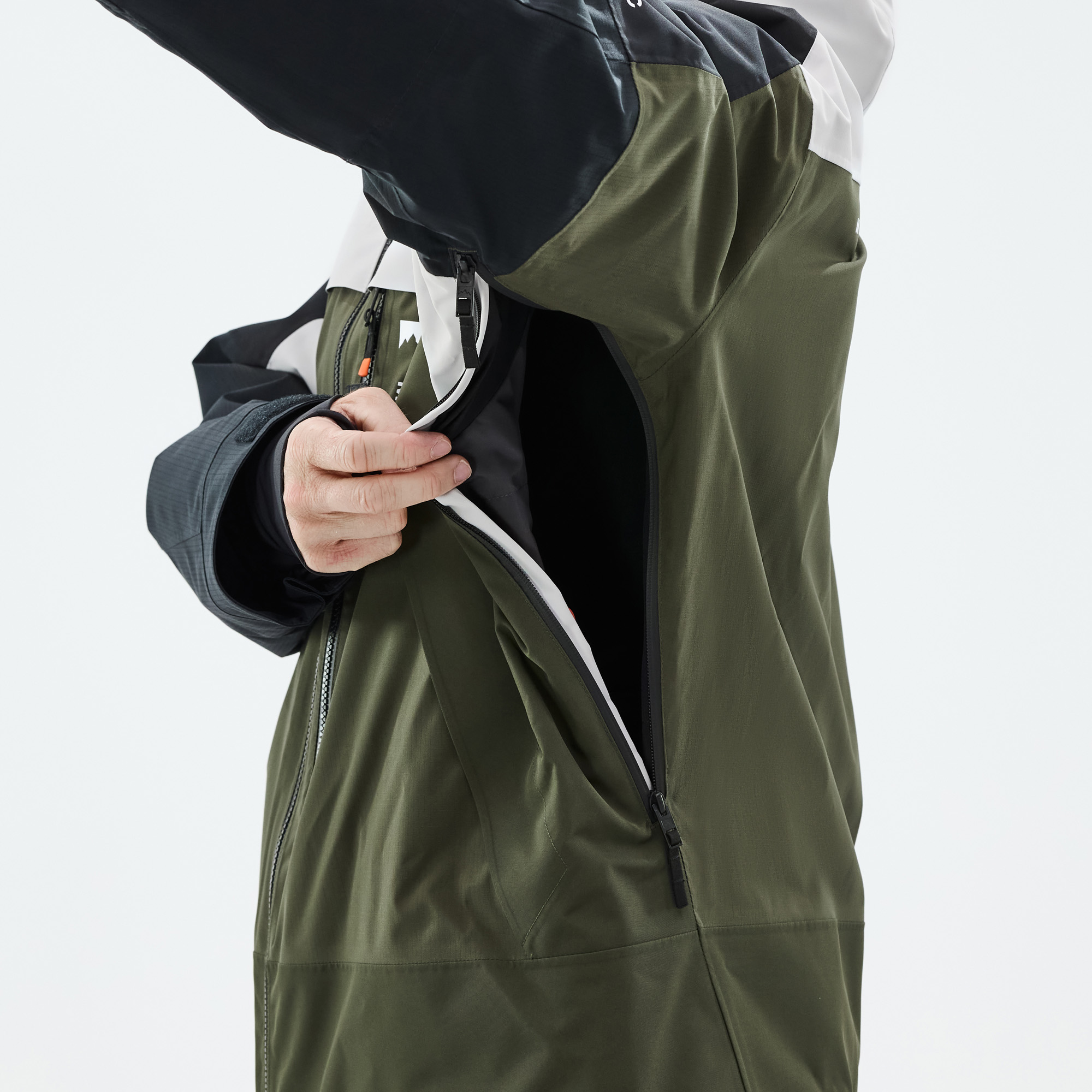 Montec Oracle Ski Jacket Men Light Grey/Black/Olive Green