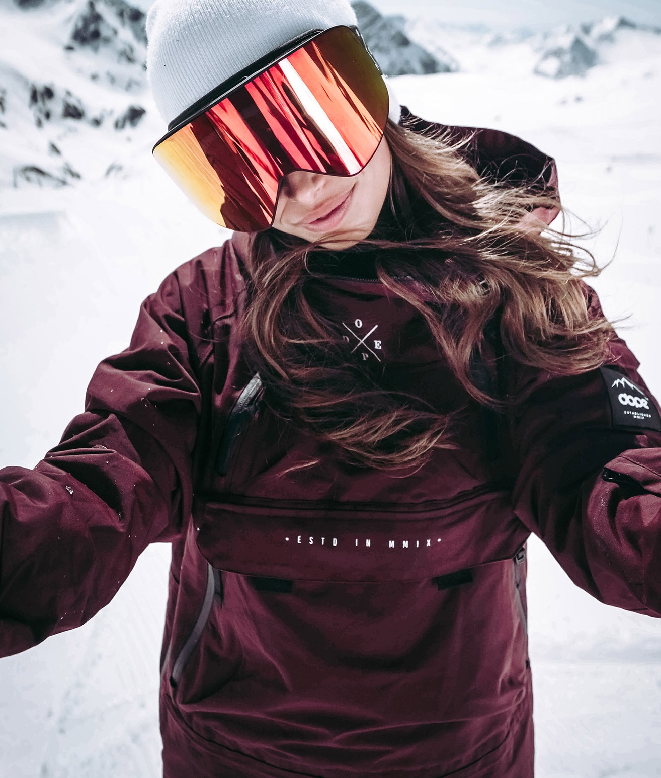 Dope Akin W 2018 Snowboard Jacket Women Burgundy