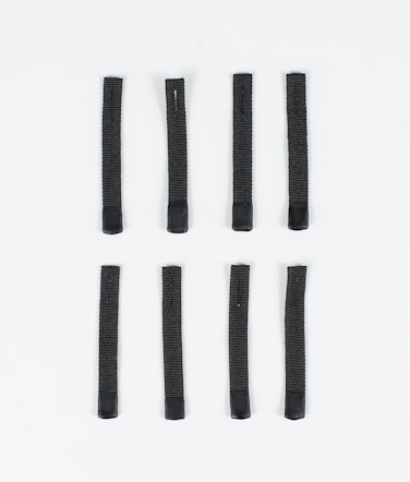 8pc Rips Tape Zip Puller Pièces de rechange Black/Black Tip