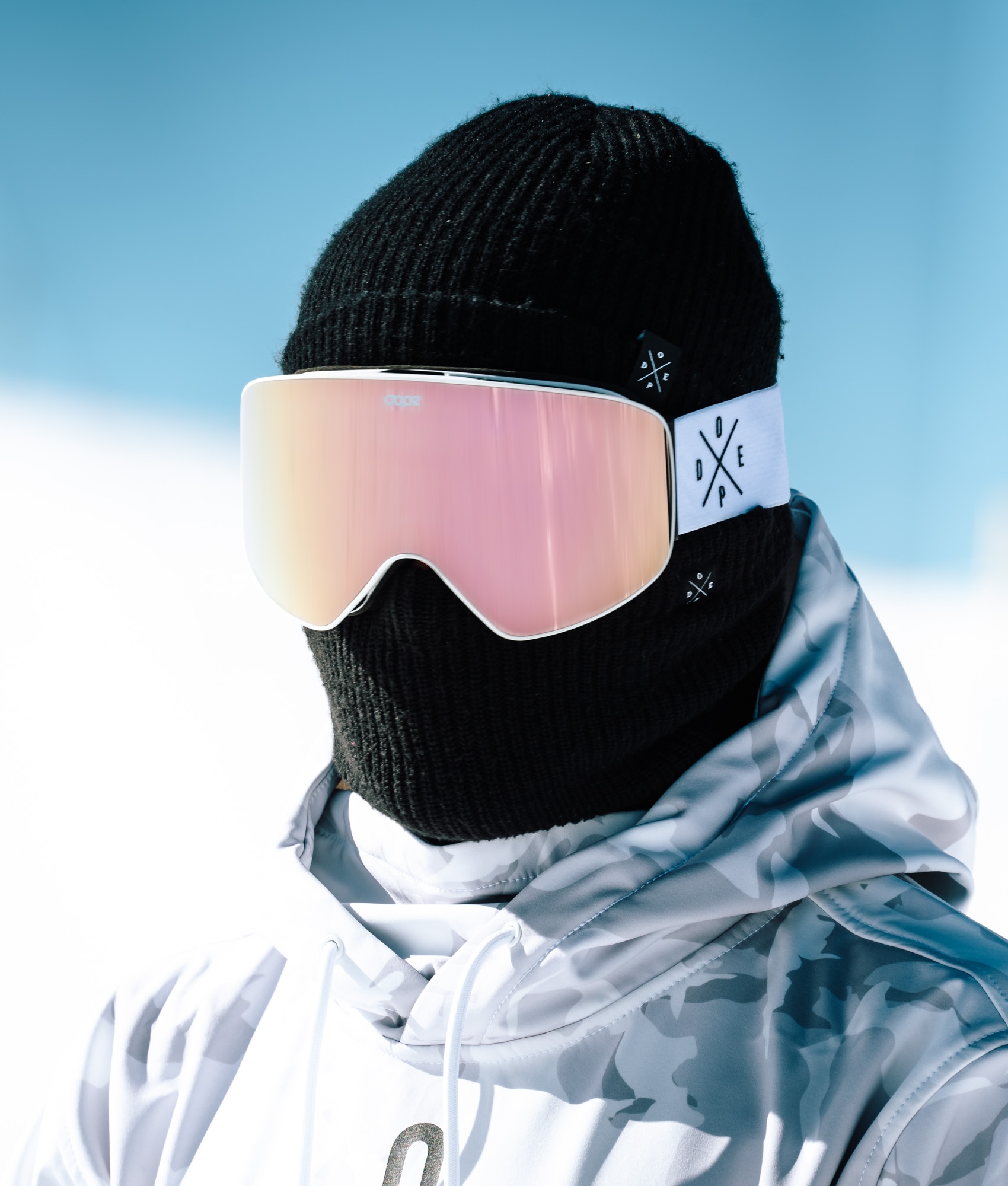 Dope Flush 2XUP Ski Goggles Men White W/White Champagne