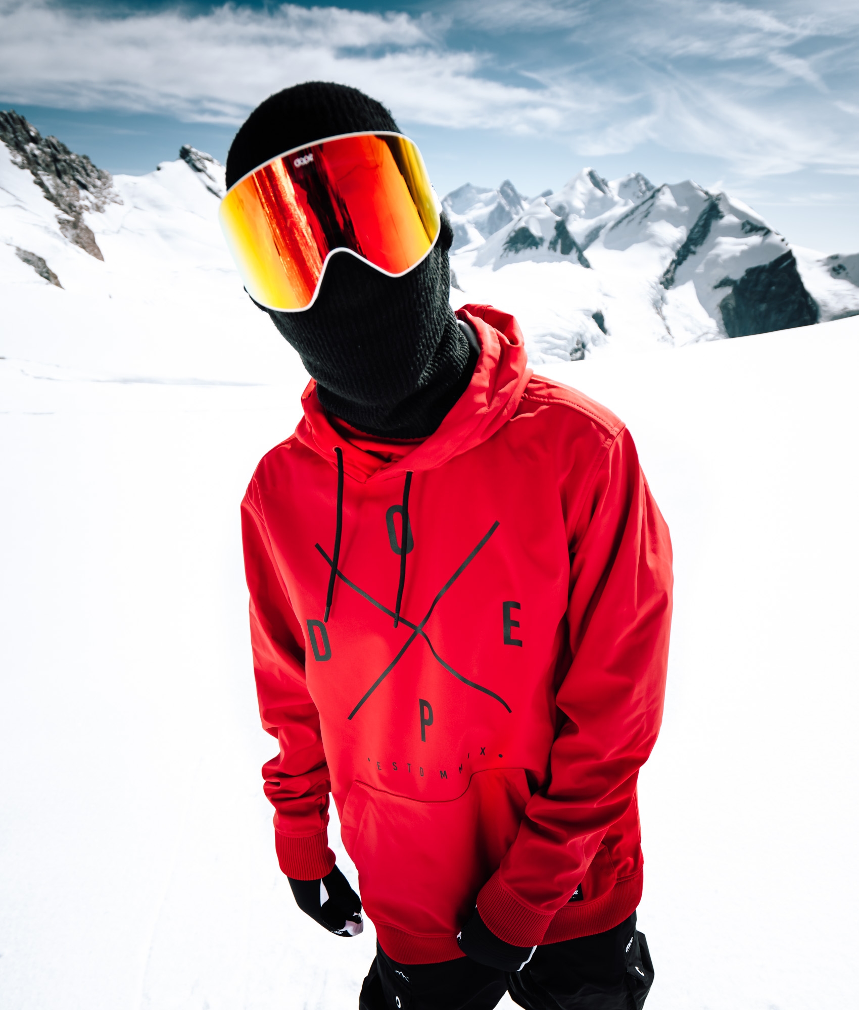 Dope Yeti Snowboard Jacket Men Red