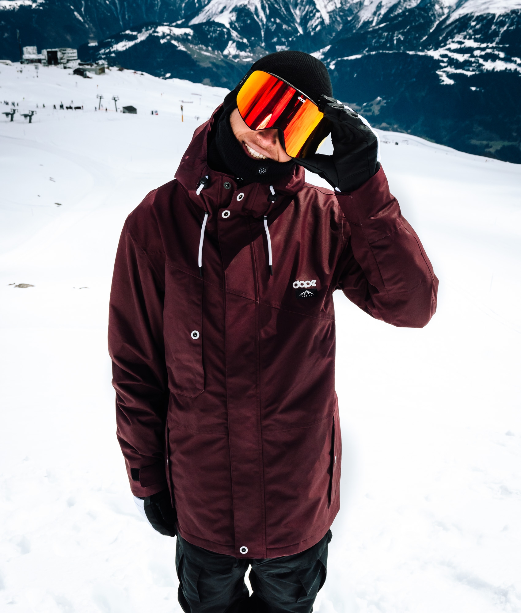 Dope Adept Snowboardjakke Burgundy Dope Adept Snowboardjakke Burgundy